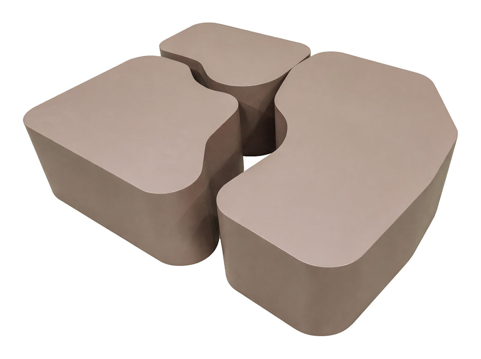 Nohr Organische Salontafel Tri Set van 3 stuks - Bruin