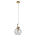 Nest of Nora Hanglamp Karin - helder glas - Ø20 cm - Brass