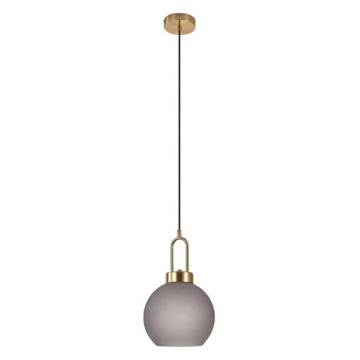 Nest of Nora Hanglamp Karin - bolvormig rookglas Ø 20 cm - Messing fitting - Brass