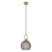Nest of Nora Hanglamp Karin - bolvormig rookglas Ø 20 cm - Messing fitting - Brass