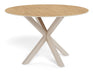 Bendt Ronde Eettafel Line Keramiek met eikenlook, 119cm - Naturel - ThatLyfeStyle