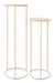 Light & Living Zuil Ricardo Travertin & Metaal, Set van 2 stuks - Zand/Beige - Rond