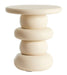 Light & Living Bijzettafel Azalas Mangohout, 40cm - Crème - Rond