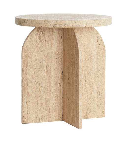Light & Living Bijzettafel Otinia Travertin - Zand - Rond
