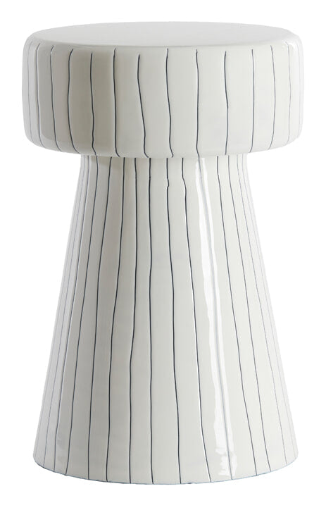 Light & Living Bijzettafel Dakwa 29cm - Wit/Zwart - Rond