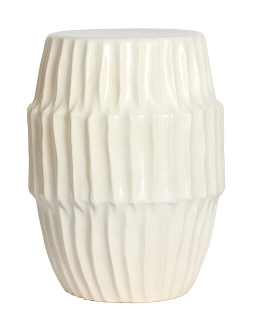 Light & Living Bijzettafel Isili Keramiek - Mat Wit - Rond - ThatLyfeStyle