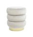 Light & Living Poef Kimi Velvet - Lichtgrijs - Rond