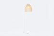Landelijke vloerlamp wit met rotan - Sam
