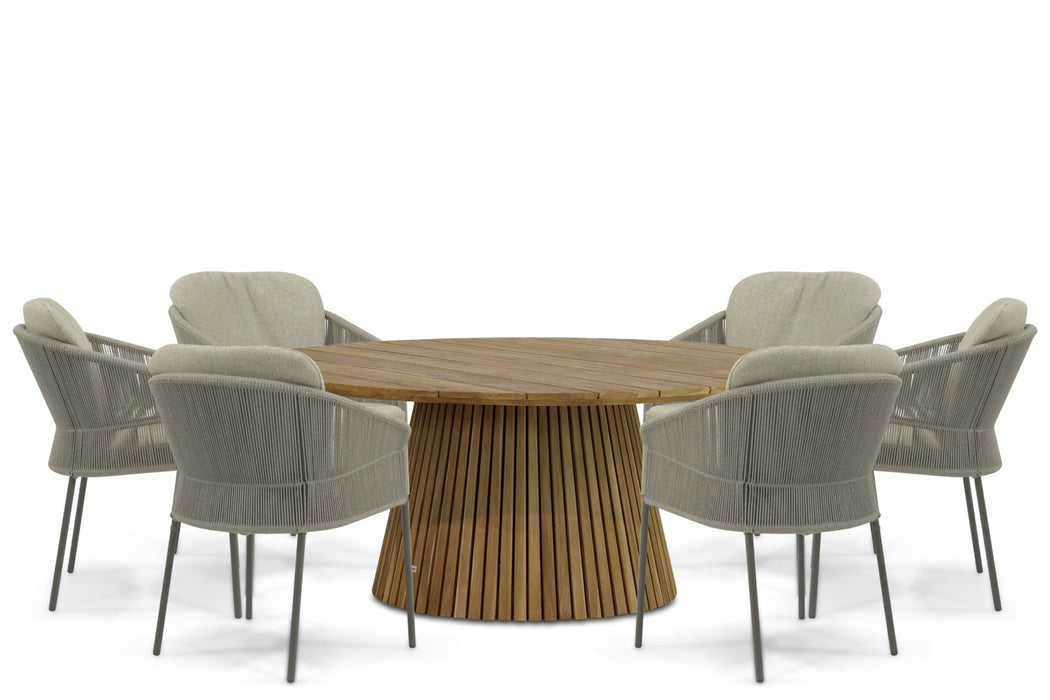 4 Seasons Outdoor Florence/Fungo 180 cm dining tuinset 7-delig