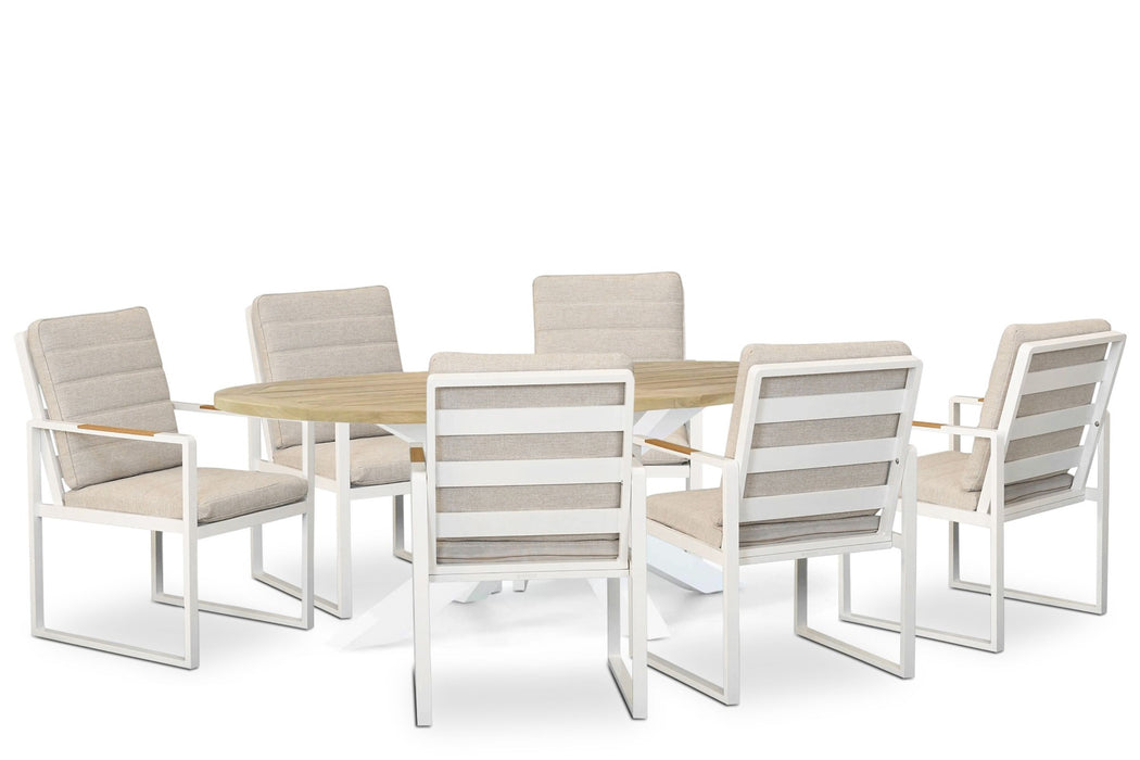 Lifestyle Alessio/Bradford 240x120 cm dining tuinset 7-delig