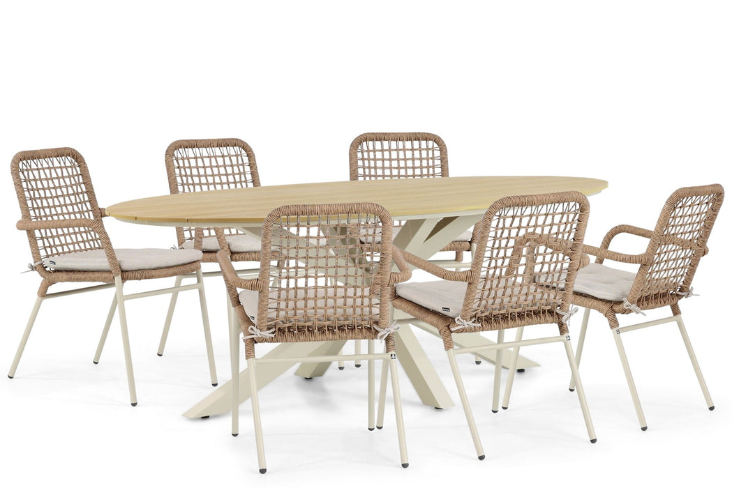 De Laan Catalone/Matara 220 cm dining tuinset 7-delig - 24560