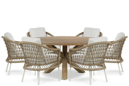 Coco Bali/Sand City 160 cm dining tuinset 7-delig