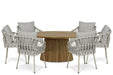 Coco Oliva/Fungo 180 cm dining tuinset 7-delig
