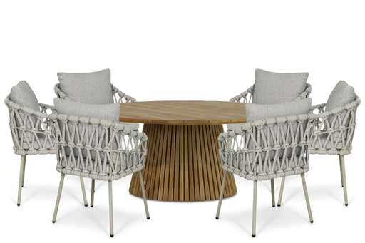 Coco Oliva/Fungo 180 cm dining tuinset 7-delig