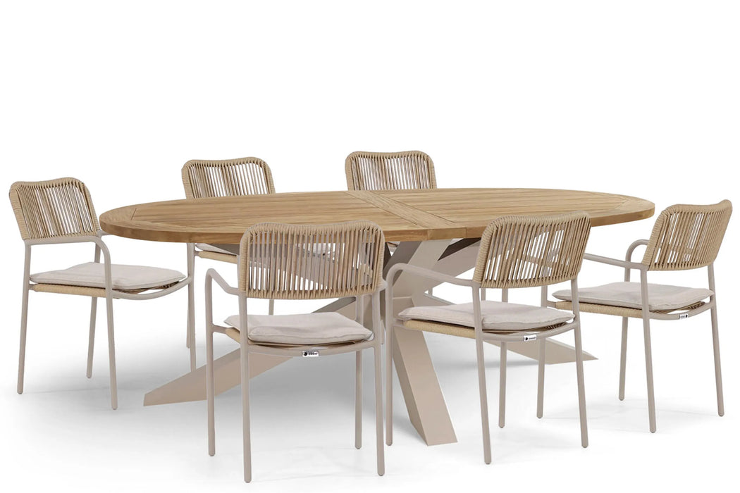 Coco Penya/Brookline 240 cm dining tuinset 7-delig