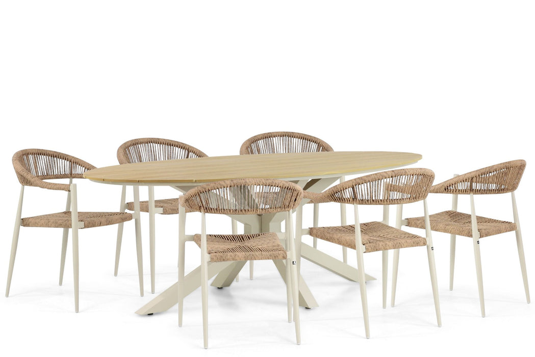 De Laan Granada/Matara 220 cm dining tuinset 7-delig - 24526