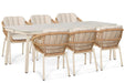 De Laan Malaga/Tavano 220x90 cm dining tuinset 7-delig