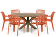 Domani Alba/Sand City 160 cm dining tuinset 7-delig