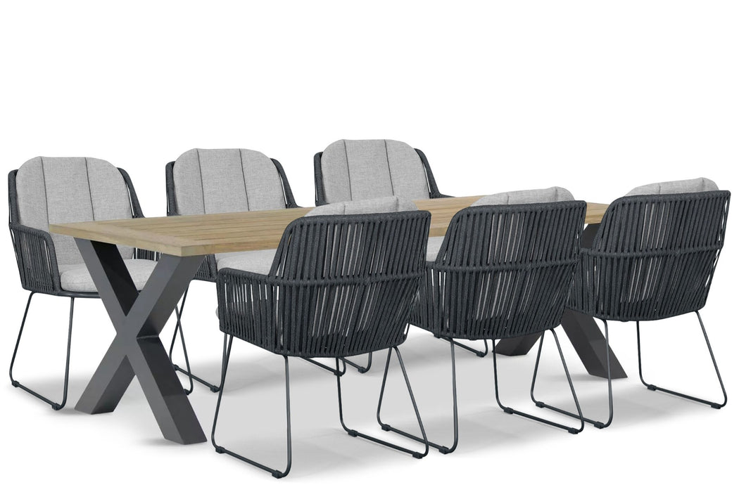 Domani Trivento/Cardiff 240x100 cm dining tuinset 7-delig