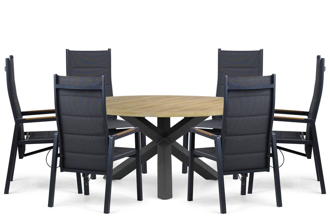 Lifestyle Essence/Rockville 160 cm dining tuinset 7-delig - 25775