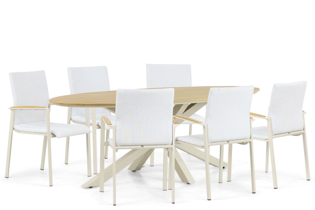 Lifestyle Brandon/Matara 220 cm dining tuinset 7-delig