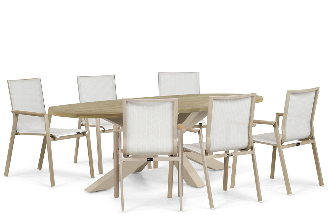 Lifestyle Fiora/Brookline 240x120 cm dining tuinset 7-delig - 26197