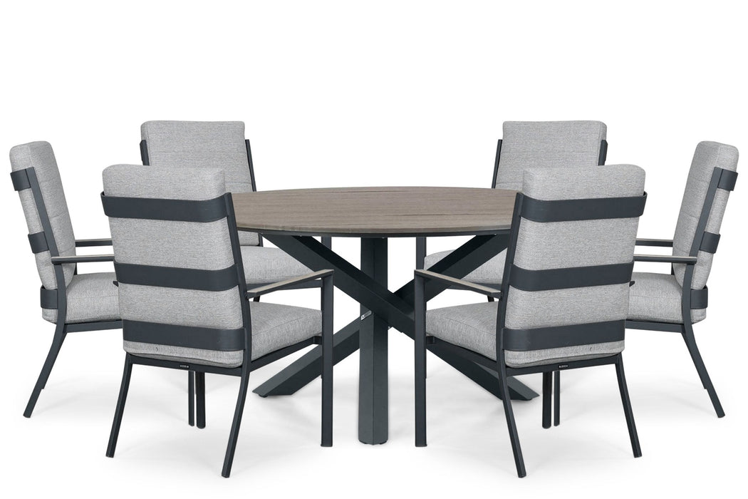 Lifestyle Lecce/Ancona 150 cm dining tuinset 7-delig - 25956