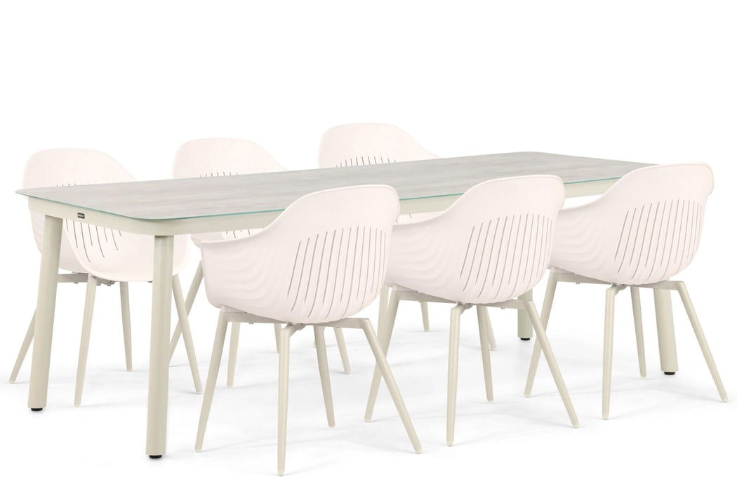 Lifestyle Lissabon/Tavano 220 cm dining tuinset 7-delig