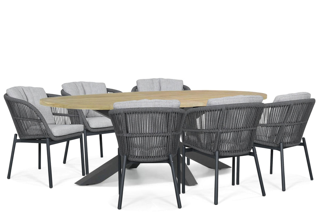 Lifestyle Monaco/Brookline 240x120 cm dining tuinset 7-delig - 25930