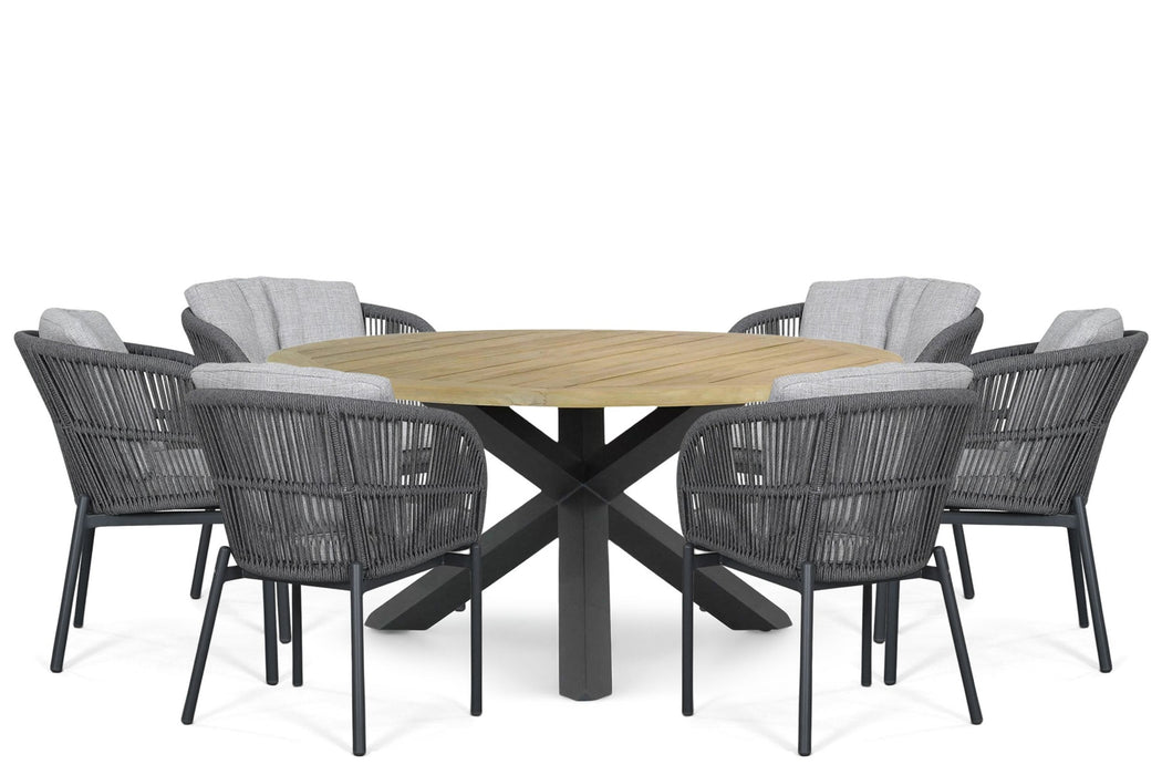Lifestyle Monaco/Rockville 160 cm dining tuinset 7-delig - 25929
