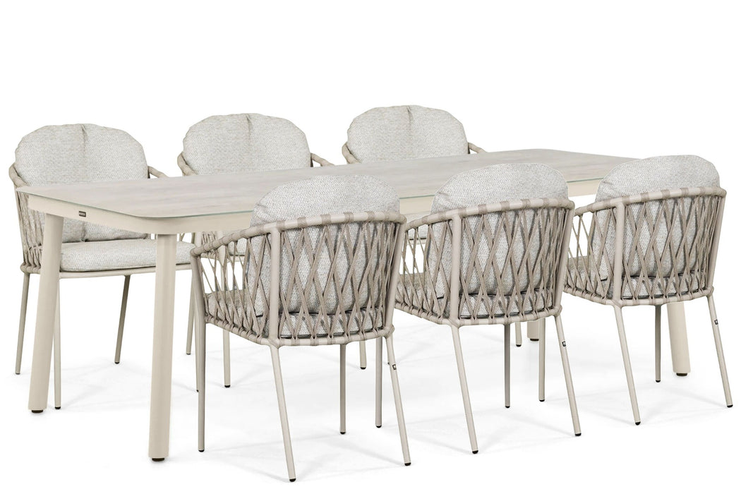 Lifestyle Morano/Tavano 220x90 cm dining tuinset 7-delig