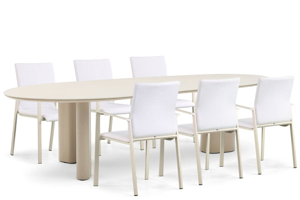 Lifestyle Rome/Weave 240 cm dining tuinset 7-delig