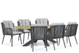 Lifestyle Tivoli/Brookline 240x120 cm dining tuinset 7-delig