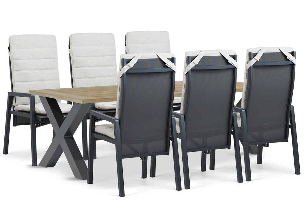 Lifestyle Vivaro/Cardiff 240x100 cm dining tuinset 7-delig - 25659