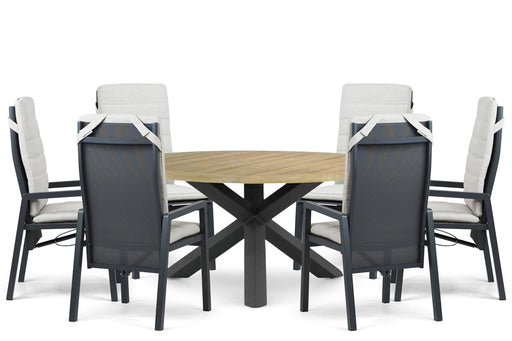 Lifestyle Vivaro/Rockville 160 cm dining tuinset 7-delig