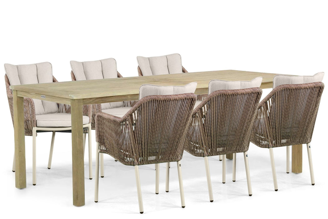 De Laan Marbella/Weston 210 cm dining tuinset 7-delig - 24513