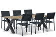 Presto Brentino/Cardiff 240x100 cm dining tuinset 7-delig