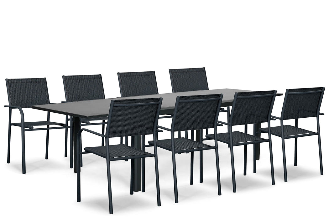 Presto Brentino/Tivario 200/300x97 cm dining tuinset 9-delig