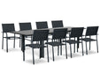 Presto Brentino/Tivario 200/300x97 cm dining tuinset 9-delig