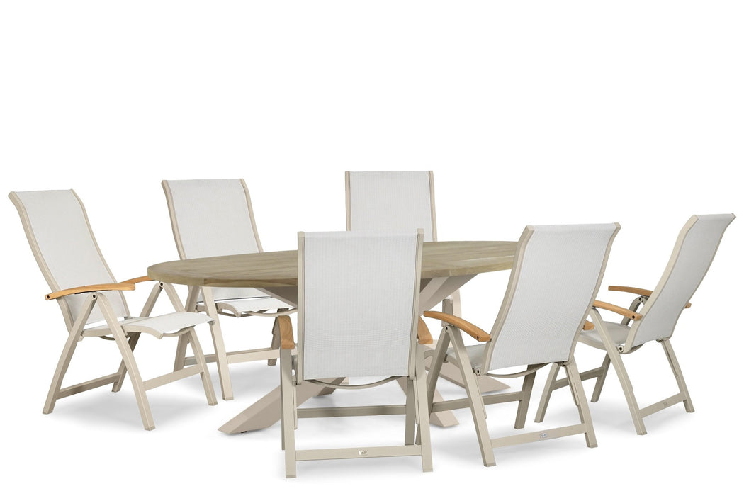 Presto Tarenta/Brookline 240x120 cm dining tuinset 7-delig