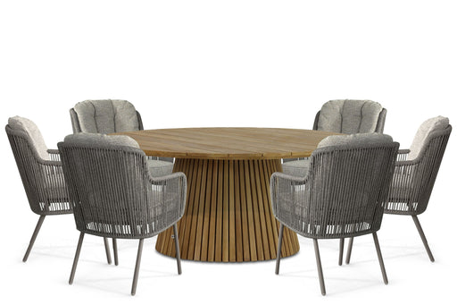 Santika Cayora/Fungo 180 cm dining tuinset 7-delig
