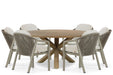Santika Guss/Sand City 160 cm dining tuinset 7-delig