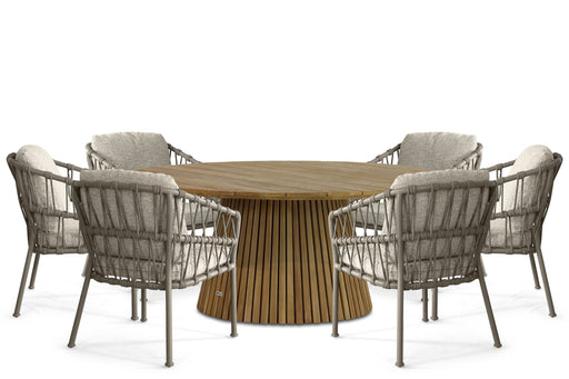 Santika Miyora/Fungo 180 cm dining tuinset 7-delig
