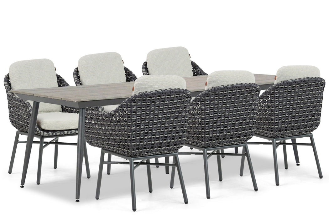 Santika Yovan/Matale 240 cm dining tuinset 7-delig