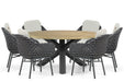 Santika Yovan/Rockville 160 cm dining tuinset 7-delig