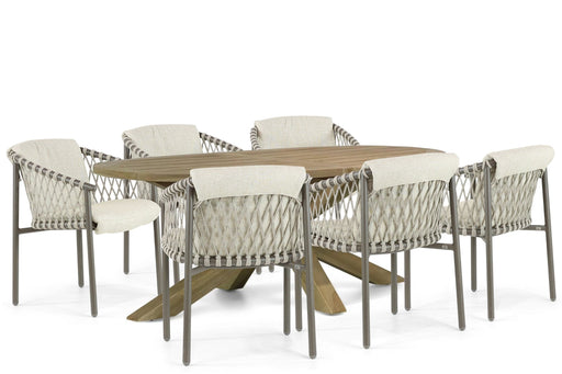 4 Seasons Outdoor Allora/Boston 240 cm dining tuinset 7-delig - 23093