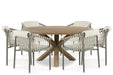 4 Seasons Outdoor Allora/Sand City 160 cm dining tuinset 7-delig - 23095