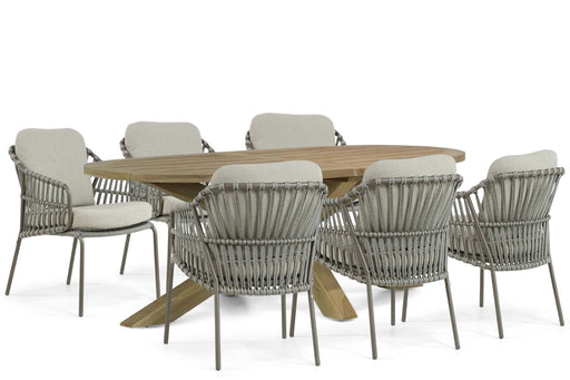 4 Seasons Outdoor Capalbio/Boston 240 cm dining tuinset 7-delig