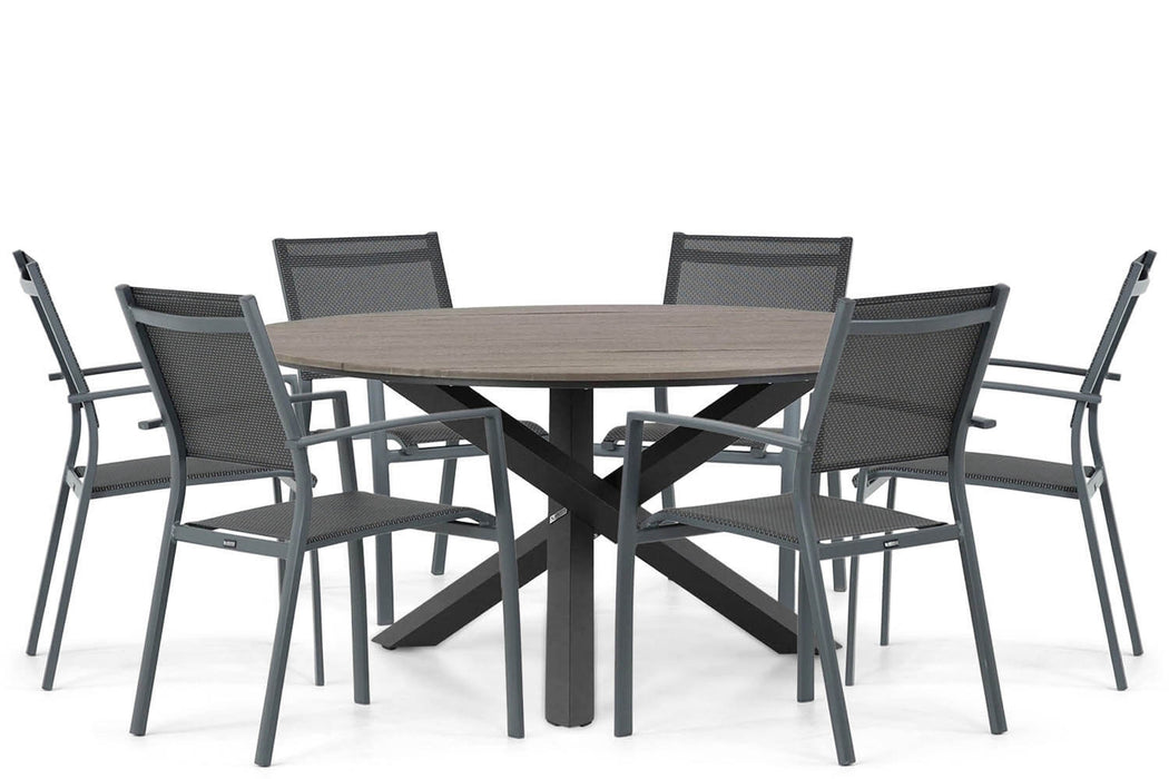 Lifestyle Sella/Ancona 150 cm dining tuinset 7-delig