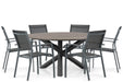 Lifestyle Sella/Ancona 150 cm dining tuinset 7-delig